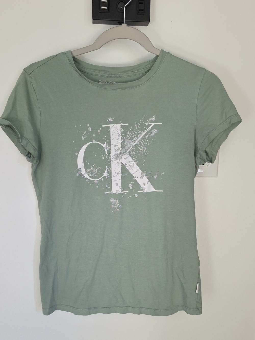 Calvin Klein Mint Green CK Logo Tee